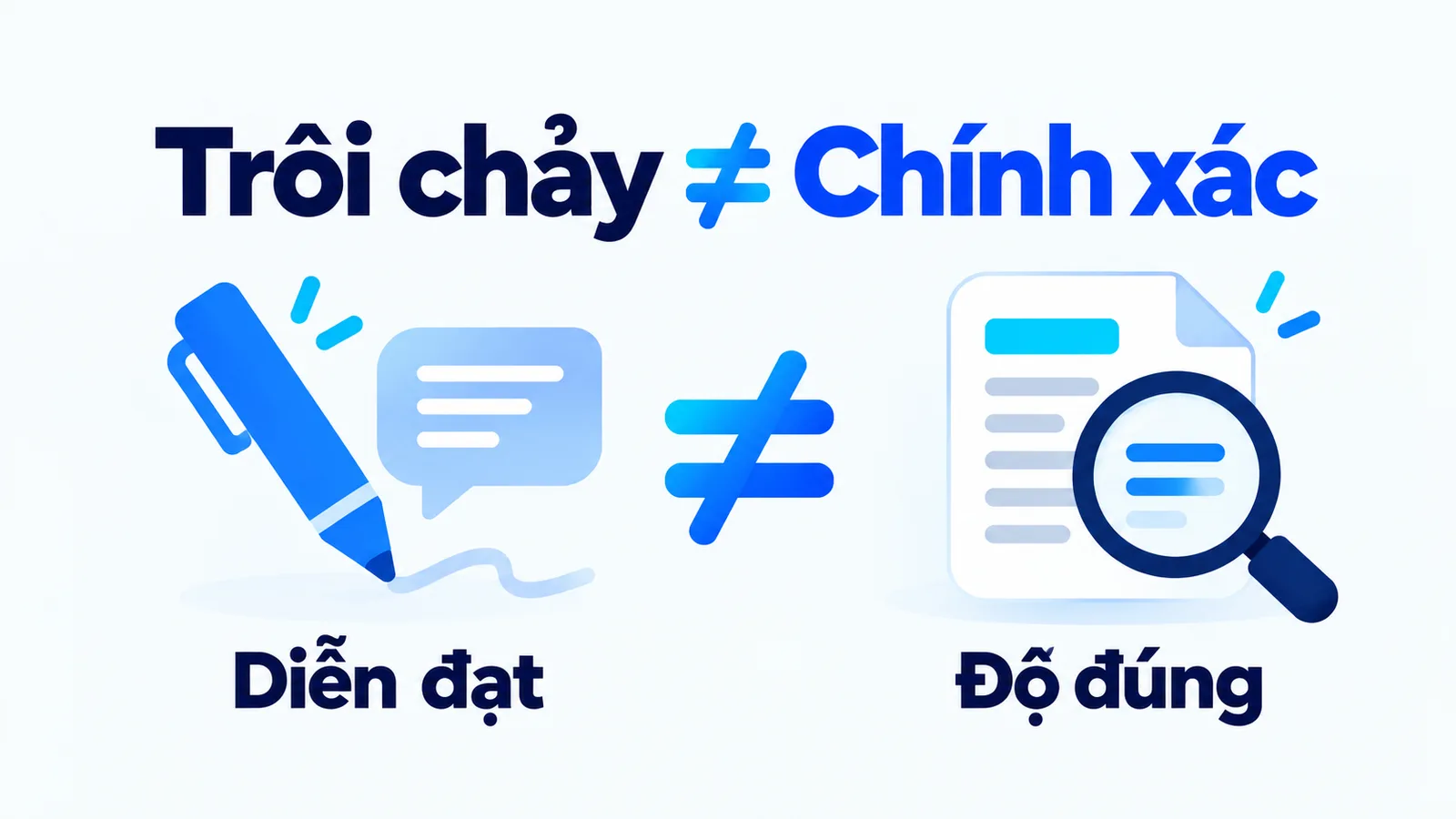 Diễn đạt trôi chảy khác với độ chính xác của thông tin.