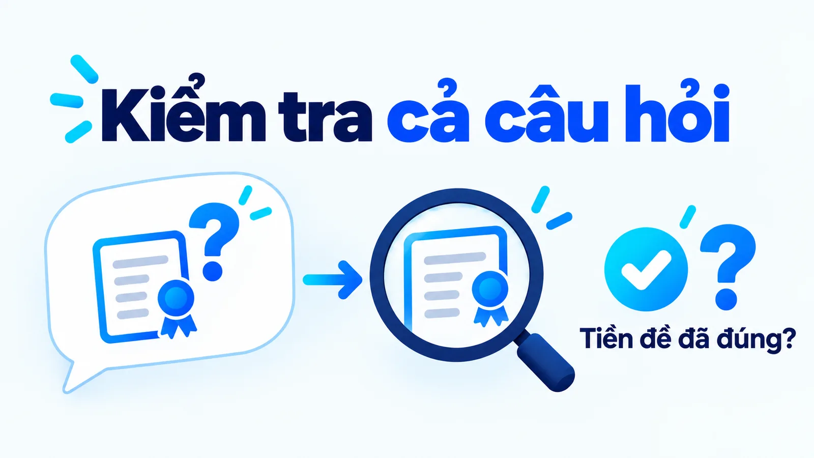 Kiểm tra tiền đề trong câu hỏi trước khi giải thích một khẳng định.